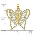 thumbnail image 4 of 14K Yellow Gold Cut-Out Butterfly Charm - 25.25mm, 4 of 6