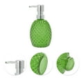 thumbnail image 5 of Unique Bargains 1 Pc Reusable Pineapple-shaped Soap Dispenser 11.84oz Green Silver Tone, 5 of 6