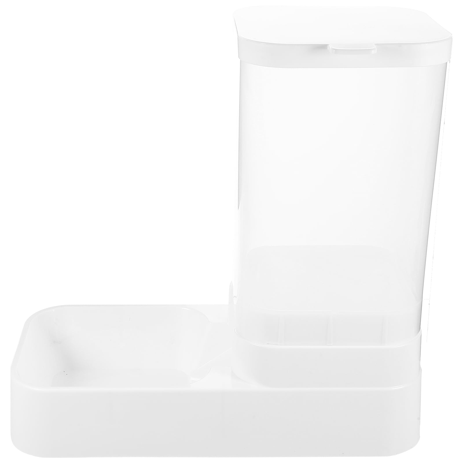 LEORX 1Pcs Pet Feeder Station Automatic White For Rabbit Cats Food Storage