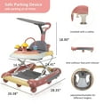 thumbnail image 6 of SolarSoda 4 in 1 Baby Walker with Wheels, Foldable Walker for Baby Boys Girls, 7 Months+(Pink), 6 of 12