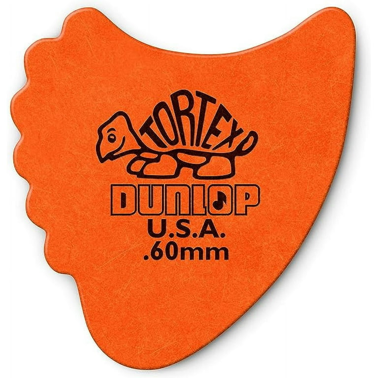 Dunlop Tortex Fin Guitar Pick 0.60mm Orange 72 Pack Walmart