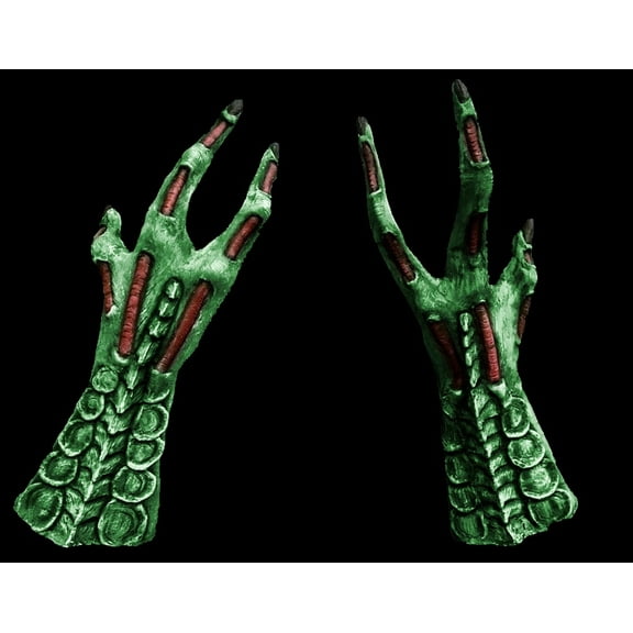 Alpha Centauri Green Alien Gloves - Lord Grimley's Manor Halloween Adult Latex Hands