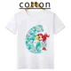 thumbnail image 2 of Camiseta de algodón con estampado de princesa sirena para niñas, ropa para niños de 1, 2, 3, 4, 5, 6, 7, 8 y 9 años, número de cumpleaños, camiseta con lazo para bebés y niños, 2 of 5