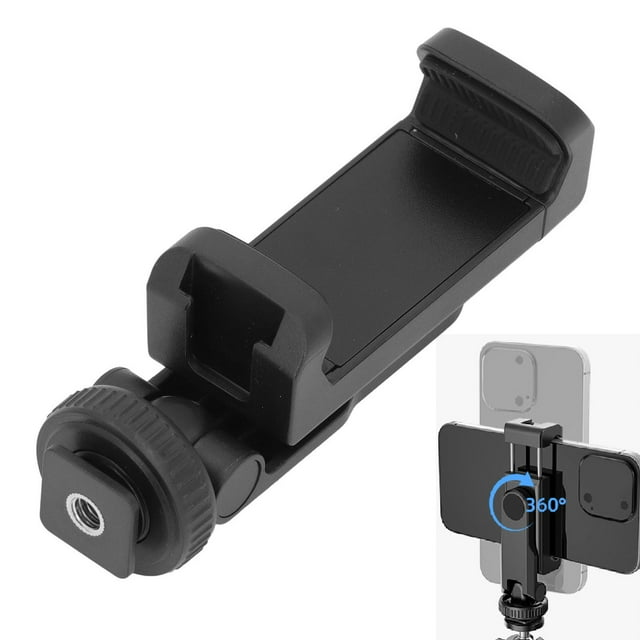 Adaptador de Soporte de Montaje del Trípode de Teléfono, Agarre Fuerte de 1/4 Pulgada de Zapatillas frías Clamp Cipod Adaptador de Montaje de TRÍPODE PARA CÁMARA
