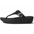 thumbnail image 2 of FitFlop Women's Lulu Adjustable Leather Toe-Post Sandal, All Black, Size 9, 2 of 5