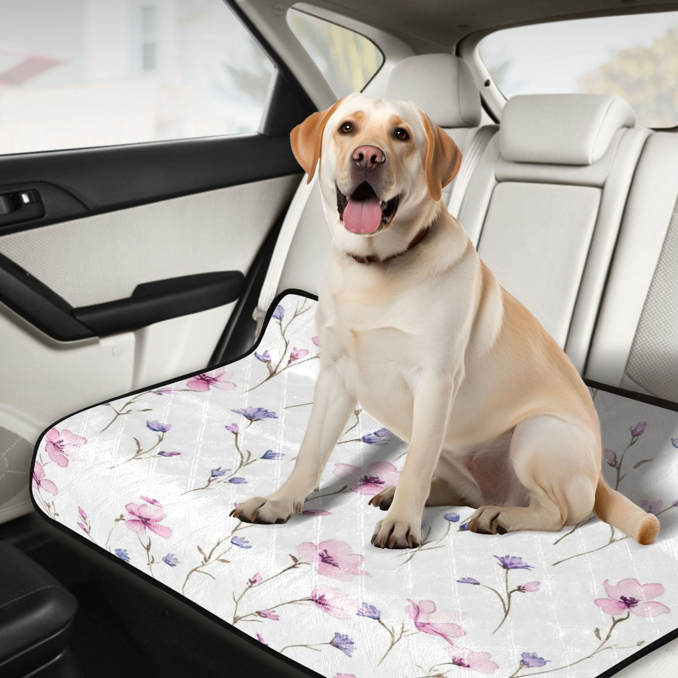 Washable Pet Pee Pads with Super Absorbent Reusable Training Pads for Dogs & Cats Pink Wildflowers