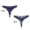 thumbnail image 3 of Balery Bicycle1 Tangas de Algodón para Mujer con Estampado – Ropa Interior Sexy, Transpirable, G-string-4X-Large, 3 of 6
