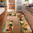 thumbnail image 4 of Kitchen Mat Set 2/3 Piece, Vintage country Rooster Rug Farmhouse Non-Slip, Flannel Anti-Stain Soft Cushion Mat for Kitchen Bathroom Living Room Dining Bedroom, 4 of 12