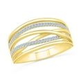 thumbnail image 1 of DGOLD Bague Mode Main Droite Diamant Rond en Or Jaune 10kt (0.16 Cttw), 1 of 3