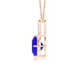 thumbnail image 2 of ANGARA Natural Claw-Set 1.05 ct Tanzanite Infinity Pendant with Diamonds in 14K Rose Gold for Women (Size-6mm) | December Birthstone, Anniversary, Jewelry Gift for Women | Natural Tanzanite Necklace, 2 of 8