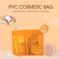 Clear Cosmetic Bag Clear With Zip Handle Portable Travel Luggage Bag