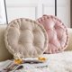 thumbnail image 4 of Nvzi Diamond Pattern Chair Pads with Handle Soft Comfy Velvet Seat Chair Cushion for Dining Chairs, Office Chairs, Hardwood Floors (Cream,Diameter 16), 4 of 5