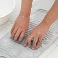 thumbnail image 4 of FUTUREORYY Foldable Laundry Washboard with Suction Cups for Easy Washing Use in Bathroom Grey PVC 7.5x13.5 Inches, 4 of 4