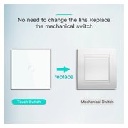 1/2/3Gang Touch Light Switches Glass Panel Wall Touch Screen Switch White Home Led Power Switches Blue Backlight ,Easy to Installation