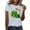 White(New), variant on PNTUTB Women's Fashion St. Patrick's Day Print Casual Crew Neck Loose Short Sleeve Comfortable Pullover Tops