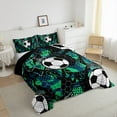 thumbnail image 3 of Castle Fairy Sport Gamer Soccer Bedding Comforter Set 2pcs for Boys Girls,Graffiti Splash Twin Comforter Sets Microfiber,Abstract Geometric Honeycomb Breathable Bedding Set,Microfiber Bedroom Decor, 3 of 8