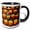 Black/White, variant on 3drose, Connecticut, Conventry, Fall Pumpkins., 11oz Two-tone Yellow Mug