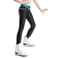 thumbnail image 2 of inlzdz Kids Girls Figure Ice Skating Tights Ballet Dance Leggings Girls Slimming Sweatpants Training Blue Green 10, 2 of 6