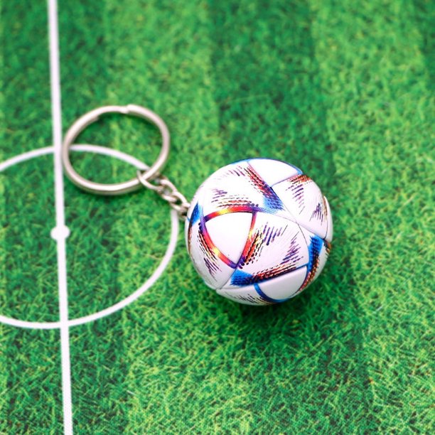 Llavero con colgante de bolsa esférica con diseño de la Copa del Mundo de fútbol de Qatar