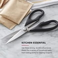 thumbnail image 2 of All Purpose Kitchen Shears with Protective Sheath Durable Stainless Steel Scissors, Dishwasher Safe, Soft Grip Comfort Handle, 8.72 Inch, Black, 2 of 7