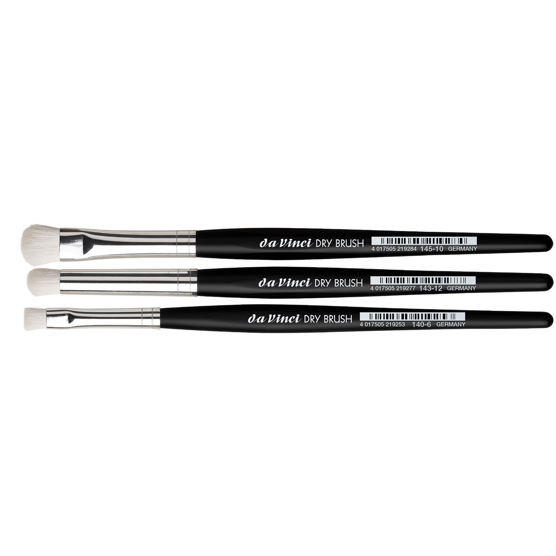 da Vinci DRY BURSH Miniature Painting Brushes, Synthetic, All Paint Types, Assorted, 3 Brush Set