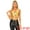 Gold, variant on DARING DIVA Women's V-Neck Backless Metallic Crop Tops L Orange
