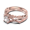 thumbnail image 4 of Gorgeous Rings Boho & hippie 1.60 Carat Round Cut Diamond Moissanite Engagement Ring, Unique Wedding Ring, Bridal Rings Set in 925 Sterling Silver With 18k Rose Gold Plating, 4 of 4