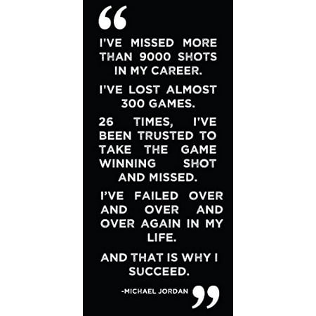 Michael Jordan Beautiful Success Inspirational Motivational Quote Michael Jordan Beautiful Success Inspirational Motivational Quote Poster Print 8x17