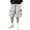 Grey, variant on Boys Zipper Pocket Cargo Shorts, Elastic Waist Lightweight Wide‑Leg Casual Shorts With Pockets for Big Kids