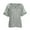 Gray, variant on Patlollav Women Plus Size Tops Short Sleeve V-Neck Hollow Out Solid Casual Blouse Lace Pullover