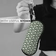 thumbnail image 5 of Cauagu White Daisies and Bee Pattern Unisex Glasses Case,Zipper Protective Fabric Sunglass Case with Clip Soft Case Horizontal Protective Pouch for Sunglasses Eyewear, 5 of 6