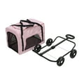 thumbnail image 2 of Transporteur pour Animal avec 4 Roues, Transporteur Roulant pour Chien avec Poignée Télescopique, Petite Cage de Voyage Portable pour Animal pour Camping et Voyage en Avion, 2 of 7
