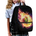thumbnail image 3 of HUIACONG Fire Softball Backpack for Elementary Students Large Capacity Ergonomic Padded Straps Wear‑Resistant for Boys Girls Ages 6‑18 Daily Use, 3 of 6