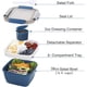 thumbnail image 3 of Advancent Ensaladera con compartimentos para aderezo, microondas, comida, aperitivos, caja Bento de plástico, juego de vajilla para exteriores, Picnic, Mostrada Verde Advancent HA067385-03, 3 of 6