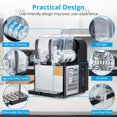 thumbnail image 3 of Garvee Slushy Machine for Frozen Drinks, 1.1 Gal x 2 Tanks Slushie Maker for Home & Commercial, 370W, Black, 3 of 7
