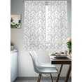 thumbnail image 3 of Grey Spring Floral Sheer Curtains 72 Inch Length 2 Panels Set, Elegant Watercolor Summer Botanical Voile Window Treatment Rod Pocket Curtains Sheers Drapes for Bedroom/Living Room/Kitchen 52"x72"x2, 3 of 7