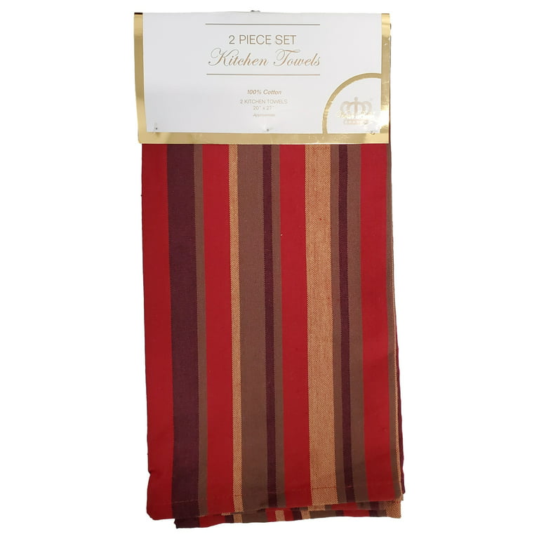 Cuisine Stripe Red Dish Towels, Set of 2 + Reviews