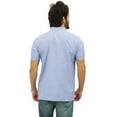 thumbnail image 5 of Atasi Men's Short Sleeve Blue Cotton Slub Mandarin Collar Shirt Ethnic Clothing-XX-Large, 5 of 7
