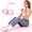 Pink, variant on NCQ Pedal Resistance Bands with Handles, Upgrade 6-Tubes Elastic Bands for Exercise, Natural Rubber Foot Pedal Resistance Bands, Multifunction Fitness Bands for Abdomen, Waist, Arm, Leg, Pilates