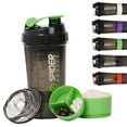 thumbnail image 2 of 16oz Protein Shaker Bottle with Mixing Ball - Leak-Proof, Double-Layer Storage for Powders & Capsules, Ideal for Gym & Outdoor Fitness Enthusiasts, Gym Essentials | Sleek Design | Durable Plasti, 2 of 16