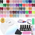 thumbnail image 1 of Kit de esmaltes de uñas en gel JODSONE, 60 unidades, con base y capa superior con luz UV, 1 of 9