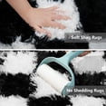 thumbnail image 5 of Checkered Area Rugs for Bedroom Living Room,6x9 Black and White Fluffy Soft Checkered Rug Fuzzy Shag Shaggy Carpet, Indoor Plush Floor Rugs for Kids Boys Girls Teen Dorm Nursery Home Decor, 5 of 16