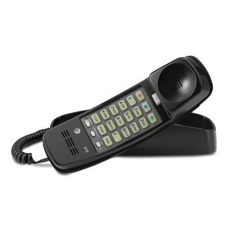 AT&T TML 210M Corded Trimline Phone With Lighted Keypad (Best Two Line Corded Phone)