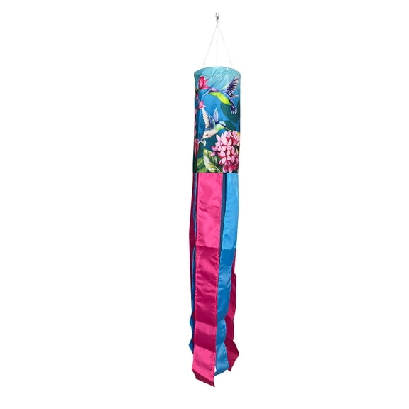 Briarwood Lane Spring Springtime Hummingbirds Windsock Wind Twister 40x6 For Spring Wind Spinner