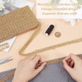 thumbnail image 5 of 13Yard Grimp Braid Trim Polyester Golden Metallic Edge Woven S Wave Braid Trim Sewing Lace Fabric Upholstery, 5 of 8