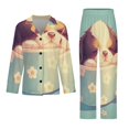 thumbnail image 3 of Cute Dog In Teacup Women's Long Sleeve Flannel Pajama Set Sleepwear S, 3 of 5