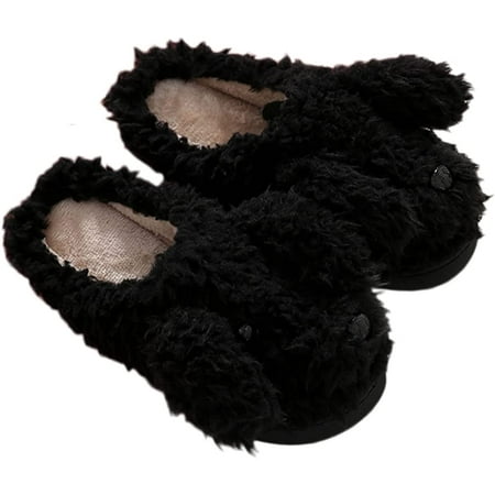 

PIKADINGNIS Cute Teddy Animal Slippers Cotton Cozy Soft Fleece Plush House Slippers Warm Memory Comfy Home Slippers Indoor Outdoor