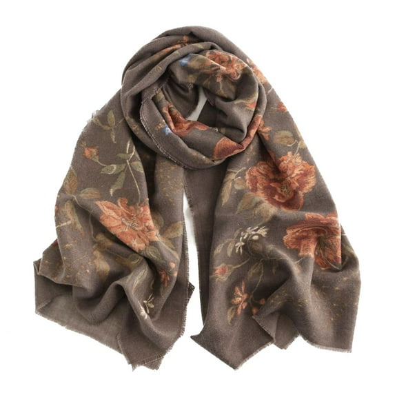 SWSMCLT Women's Fall Scarf Winter Shawl Family Soft Winter Scarf Lightweight Fashion Warm Thick Elegant Coffee One Size