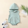 thumbnail image 2 of Siilsaa Girls Romper Baby Girl Basic Ruffle Short Sleeve Cotton Romper Bodysuit Tops Clothes GN1,100, 2 of 7