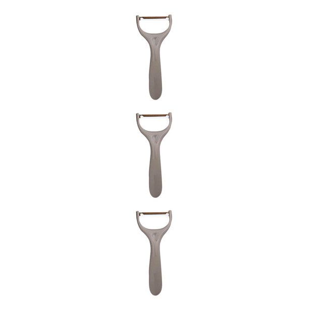 Inteprter Pelador de verduras Cocina Antideslizante Rebanador de frutas de mano Zanahoria Pepino Peeling Rebanar Hogar Zester Marrón claro Marrón claro 3Conjunto